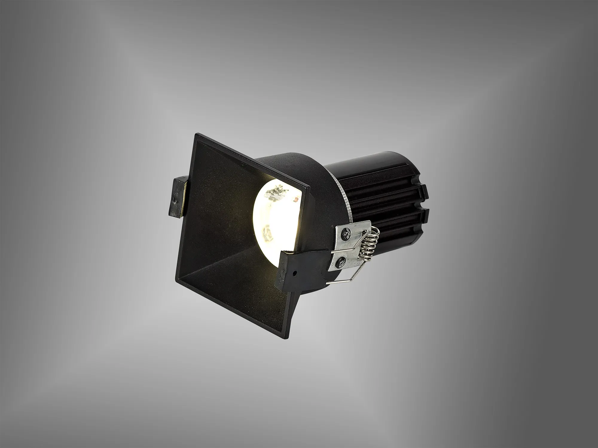 Biox 10 Tridonic Powered 10W 2700K 710lm 36° CRI>90 LED Engine Black Square Fixed Recessed Spotlight, IP20 DM201278  Dlux Biox 10